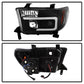 Spyder 08-13 Toyota Sequoia Projector Headlights - Light Bar DRL - Black PRO-YD-TTU07V2-LB-BK 5085344