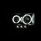 Anzo 2005-2007 Ford Excursion Projector Headlights w/ Halo Black w/ LED Str
