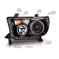 Anzo 2007-2013 Toyota Tundra Projector Headlights w/ Halo Black (CCFL)