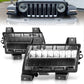 ANZO 2018-2021 Jeep Wrangler LED Side Markers Chrome Housing Smoke Lens w/ Seq. Signal Sport Bulb 511085