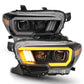 Anzo Toyota Tacoma '16-18 Projector Plank Style Switchback H.L Black Amber