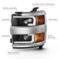Anzo 2015-2016 Chevrolet Silverado Projector Headlights w/ Plank Style Desi