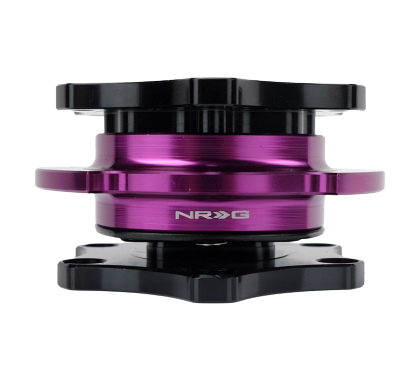 NRG Quick Release SFI SPEC 42.1 - Shiny Black Body / Shiny Purple Ring