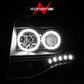 Anzo 2007-2014 Ford Expedition Projector Headlights w/ Halo Black