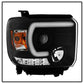 Spyder GMC Sierra 14-16 Projector Headlights Light Bar DRL Blk PRO-YD-GS14V2-LBDRL-BK 5080851