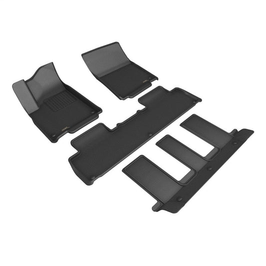 3D MAXpider 3D MAXider 22-24 RIVIAN R1S Kagu Black Floor Mat - Row 1/2/3 L1RI00501509
