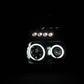Anzo 2008-2010 Ford F-250 Projector Headlights w/ Halo Black (CCFL)