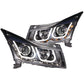 Anzo 2011-2015 Chevrolet Cruze Projector Headlights w/ U-Bar Black
