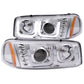 Anzo 1999-2006 Gmc Sierra 1500 Projector Headlights w/ U-Bar Chrome