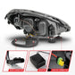 ANZO 05-13 Chevrolet Corvette Projector Headlights w/switchback & Sequential LED - Black Amber 121571