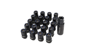 Wheel Mate Muteki HR38 Open End Lug Nuts 12x1.25 Black Chrome / Blue Ring