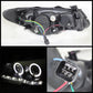 Spyder Hyundai Elantra 07-10 Projector Headlights LED Halo DRL Blk PRO-YD-HYELAN07-DRL-BK 5070241
