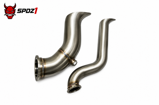 SPDZ1 Hood Exit Turbo Up-Pipe & 44mm Dump Tube | Honda B-Series & H-Series | Top Mount Turbo Manifold | B16 B18 B20 H22 F20B | SZY-066