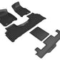 3D MAXpider 2021 Chevrolet Tahoe / GMC Yukon 7-Seats Kagu 1st 2nd 3rd Row Floormats - Black L1CH09301509