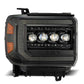 AlphaRex 14-18 GMC Sierra NOVA LED Proj Headlights Plnk Style Alpha Blk w/Activ Light/Seq Signal/DRL 880616 *Discontinued