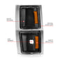 ANZO 1994-1998 Chevrolet Blazer Corner Lights Black Housing Clear Lens w/ Amber Reflector 521042