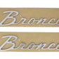 Ford Racing 21-23 Bronco Script Fender Badge - Silver M-1447-BSS