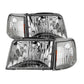 SPYDER Xtune Ford Ranger 93-97 Crystal Headlights w/ Corner Lights 4pcs Sets Chrome HD-JH-FR93-SET-C 9029370