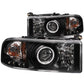 Anzo 1994-2001 Dodge Ram Projector Headlights w/ Halo Black