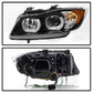 Spyder BMW E90 3-Series 06-08 4DR Headlights - Halogen Model Only - Black PRO-YD-BMWE9005V2-AM-BK 5083432