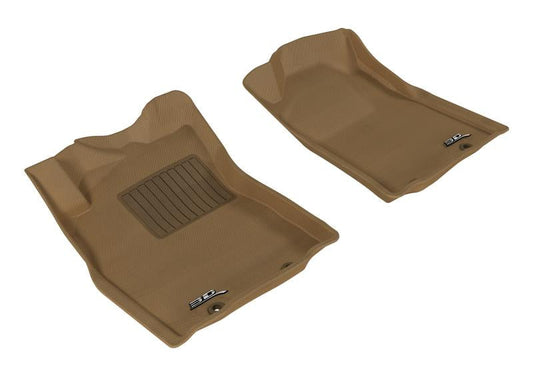 3D MAXpider 2012-2015 Toyota Tacoma Reg/Acs Cab Kagu 1st Row Floormat - Tan L1TY09111502