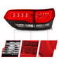 Anzo 2014-2016 Jeep Grand Cherokee LED Taillights Red/Clear