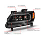 ANZO 15-22 Chevy Colorado Blk Housing Full LED DRL Projector Headlight w/ Sequential Light Bar 111634