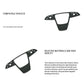 Carbon Fiber Yoke Steering Wheel Trim Panel Cover for Model S/X 2021+