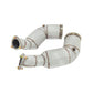 Catless High Flow 304 Stainless Exhaust Downpipe for Audi RS6 RS7 C8 4.0TT