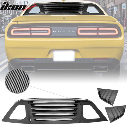 2008-2023 Dodge Challenger XE V2 CFL Rear Side Window Louver Scoops