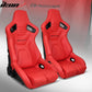 Universal Reclinable Bucket Racing Seat Dual Slider PU Carbon Leather