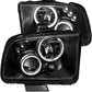 Anzo 2005-2009 Ford Mustang Projector Headlights w/ Halo Black