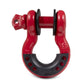 Body Armor 4x4 3/4in Red D-Ring with Black Isolators Single 3204