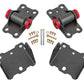 BMR Suspension BMR 78-87 G-Body Motor Mount Kit Upper & Lower Poly - Black Hammertone MM460H
