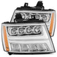 AlphaRex 07-13 Chevy AvalancheáNOVA LED Proj Headlights Plank Style Design Chrome w/Activ Light/DRL 880286 *Discontinued