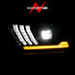 ANZO 13-14 Ford Mustang (w/ Factory HID/Xenon HL only) Projector Headlights w/Light Bar Black 121572