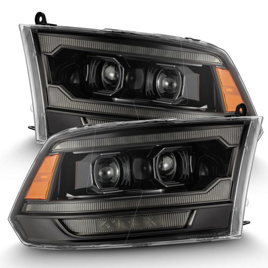 AlphaRex 09-18 Ram 2500 LUXX LED Proj Headlight Plank Style Alpha Blk w/Activ Light/Seq Signal/DRL 880560 *Discontinued