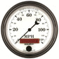 AutoMeter Gauge Speedometer 3-3/8in. 120MPH Elec. Prog. W/ Lcd Odo Old Tyme Wht II 1287