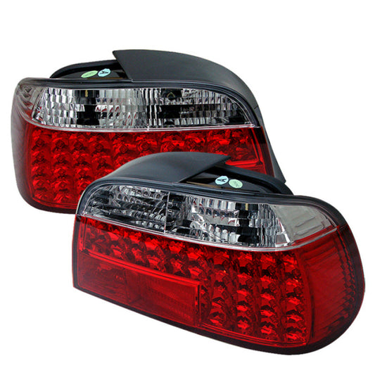 Spyder BMW E38 7-Series 95-01 LED Tail Lights Red Clear ALT-YD-BE3895-LED-RC 5000620