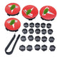 Wheel Center Cap Kit with Puller for Model 3/Y/S/X | 4 Hub Caps + 20 Lug Nut Covers