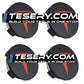 Wheel Center Cap Kit with Puller for Model 3/Y/S/X | 4 Hub Caps + 20 Lug Nut Covers