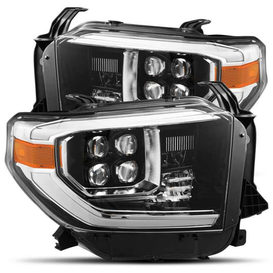 AlphaRex 14-19 Toyota Tundra NOVA LED Proj Headlights Plank Style Gloss Black w/Activ Light/DRL 880772 *Discontinued