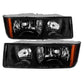 SPYDER Xtune Chevy Avalanche w/ Body Cladding Only 02-06 OEM Headlights - OEM (Black) HD-JH-CAVA02-AM-BK 9029561