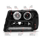 Anzo 2002-2009 Chevrolet Trailblazer Projector Headlights w/ Halo Black
