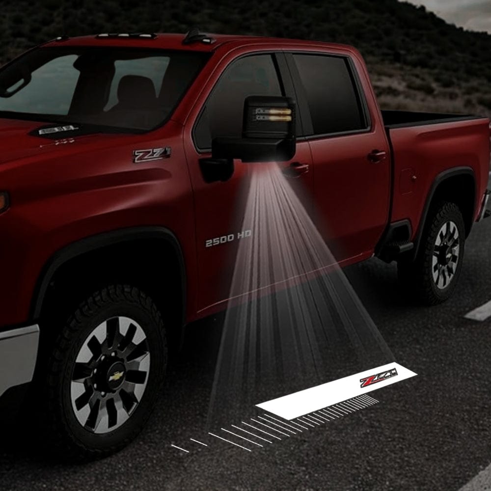 Chevrolet Cheyenne 4th Gen Premium Under Side Wing Mirror Projector Puddle Lights Various Designs 2015-2026