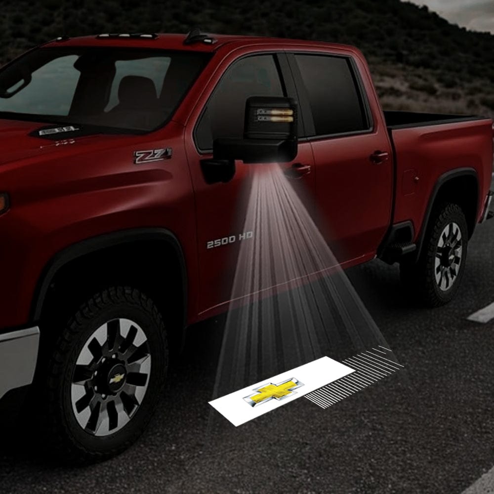 Chevrolet Silverado Premium Side Wing Mirror Puddle Lights Various Designs 2014-2026