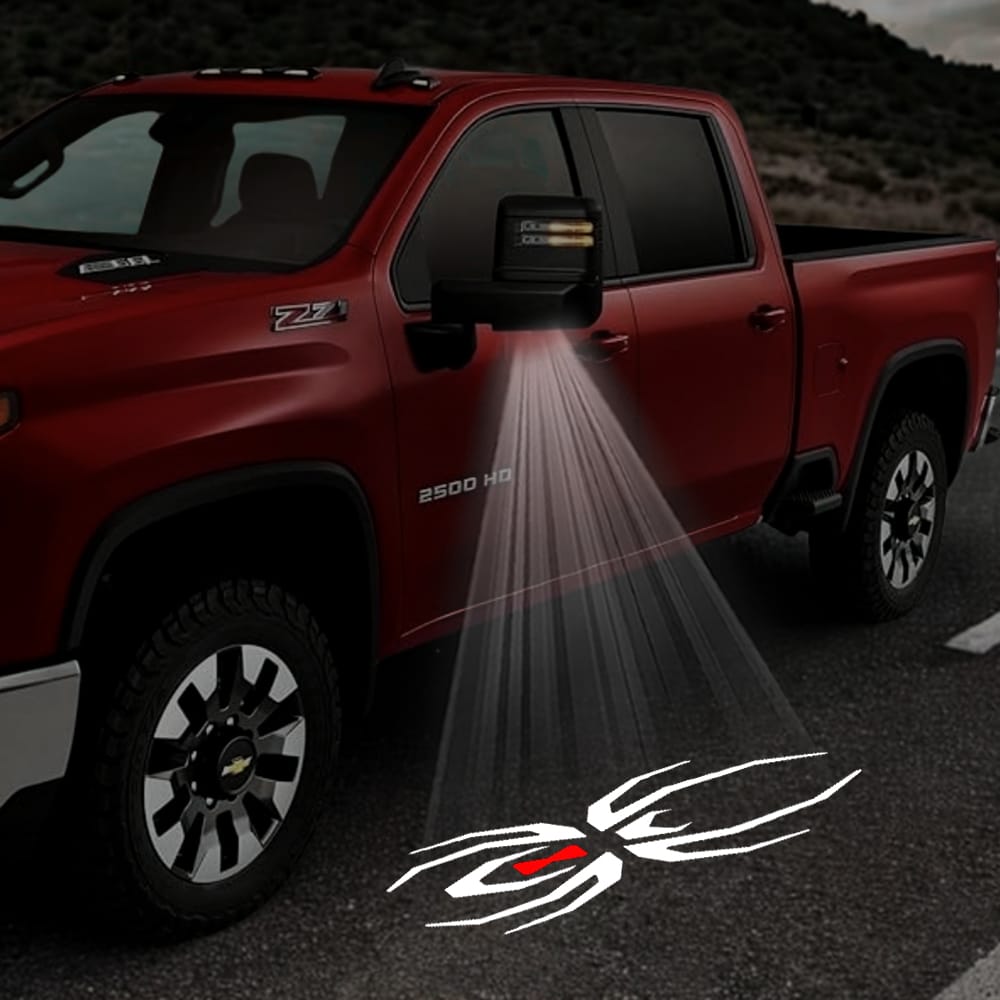 Chevrolet Silverado Premium Side Wing Mirror Puddle Lights Various Designs 2014-2026