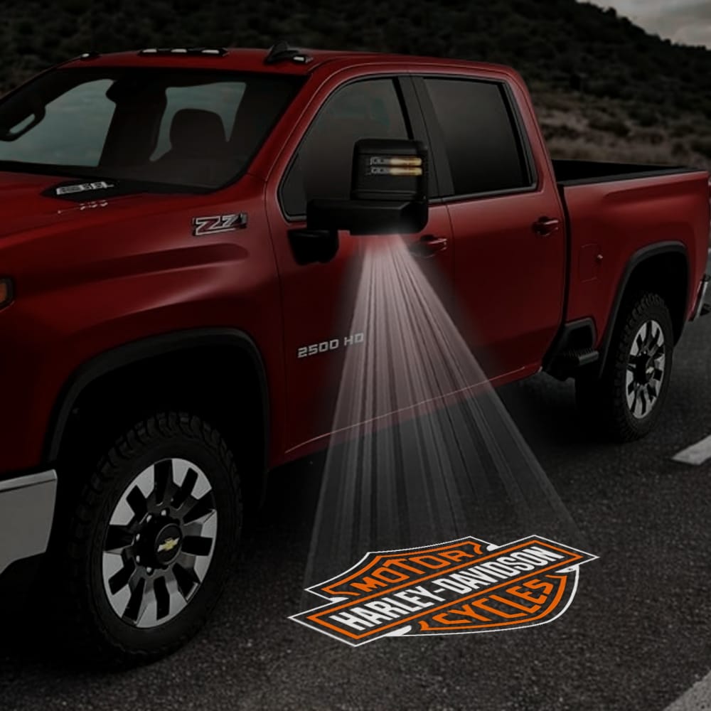 Chevrolet Silverado Premium Side Wing Mirror Puddle Lights Various Designs 2014-2026