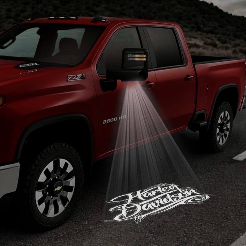 Chevrolet Silverado Premium Side Wing Mirror Puddle Lights Various Designs 2014-2026