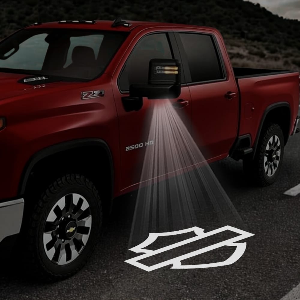 Chevrolet Cheyenne 4th Gen Premium Under Side Wing Mirror Projector Puddle Lights Various Designs 2015-2026